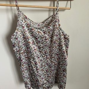 Floral Silk Tank Top